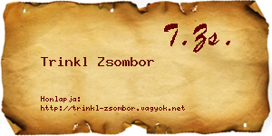 Trinkl Zsombor névjegykártya